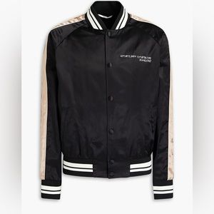🆕 Authentic Valentino Garavani Black Embellished Satin Bomber Jacket